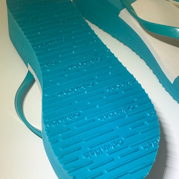 New Calvin Klein Platform Flip Flops Sandals - Picture 4 of 4